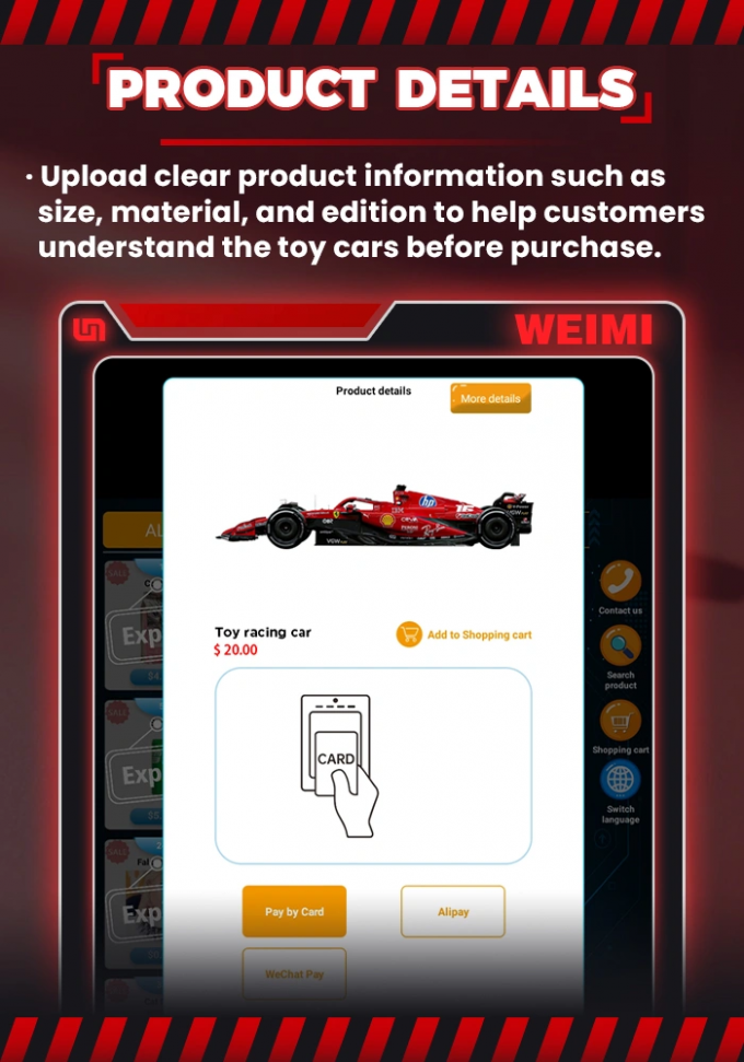 User-friendly Toy Vending Machine that organizes various toy models securely while enabling impulse purchases in busy locations