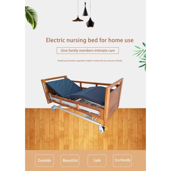 Electrically Operated Nursing Home Beds Rising Function Comfortable Homecare Hospital Beds