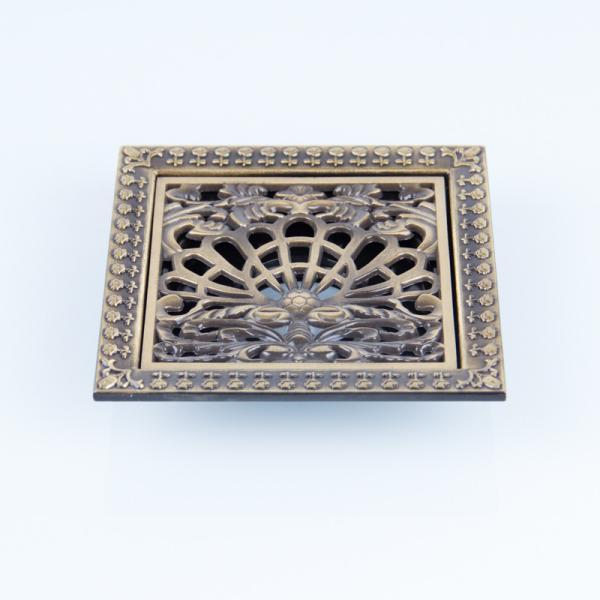 Balcony Chrome Plated Bronze Floor Drain 4 Inch