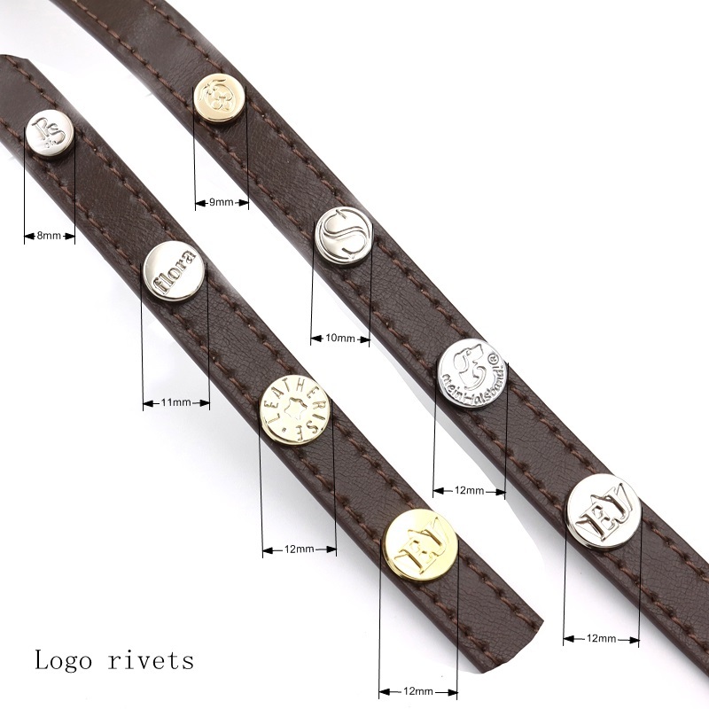 Customized Small Metal Rivets Silver Flat Head Rivets 10mm For Bag