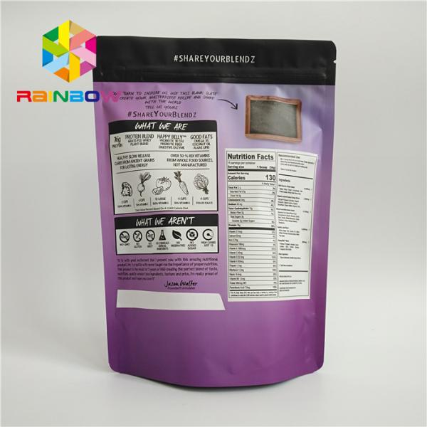 Matt Surface Plastic Pouches Packaging , Aluminum Foil Tea Packaging Bag Customized