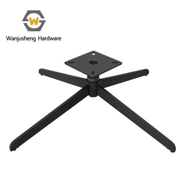 Thickened Cross Leg Sprayed Iron Base Bracket for Four-Legged Office & Sofa Chair Computer Chair Base Plate Fittings