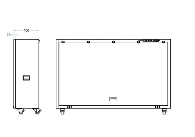 75 Inch Horizontal Transparent LCD Showcase for Wide Product Presentation