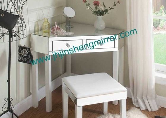 JS0330 Dressing Table - Modern silver mirror finish with wood construction