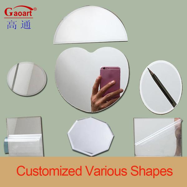 Frameless Square Small Decor Inflatable Ball Wall Mirror for Modern Bathroom Decoration