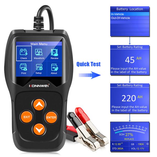 Lead Acid Battery Load Tester For Cranking Charging System