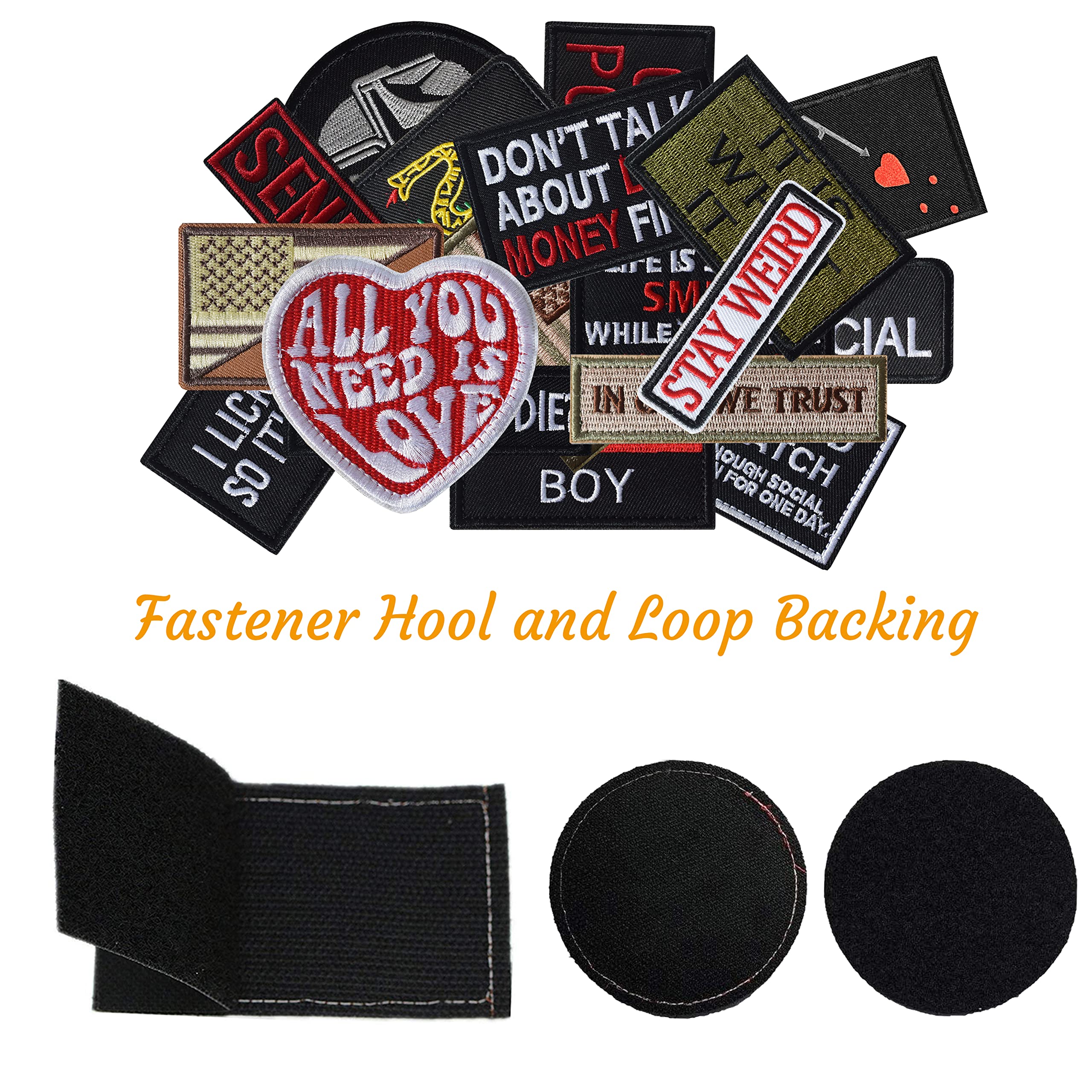 Custom 3D Embroidered Tactical Patch in Bulk Flower Shape Hook Loop Fastener for Hat Use Mainly Fabric Patches in Bulk Sale