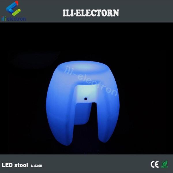Popular plastic led bar stool with rechargeable battery