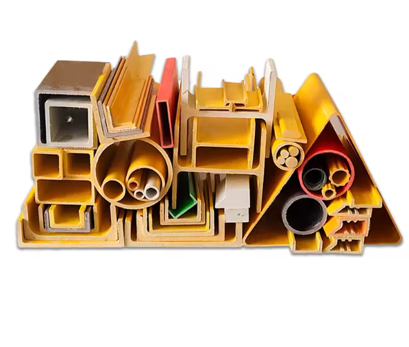 Pultruded Fiberglass Hollow Tubes Composite FRP Profiles Square Rectangular Round