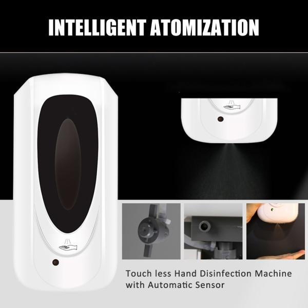 Three modes of automatic sensor soap dispenser (spray, foam, drip) wall-mounted.