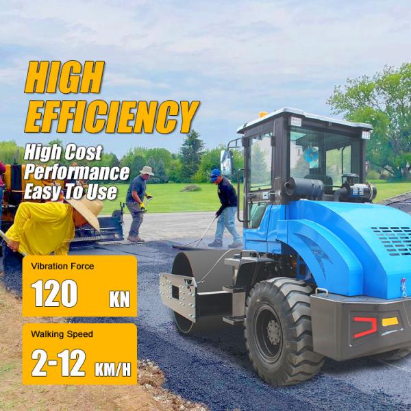 Road Construction Machine 8Tons Diesel Power Vibration Compactor Single Drum Road Roller
