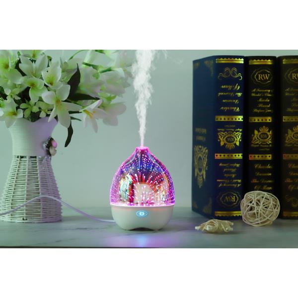Indoor Automatic Shut Off Electric Aroma Diffuser 80ml With Colorful LED Light