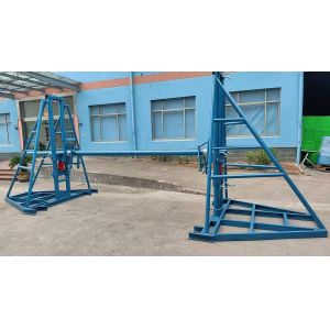 Quality 5 Ton Hydraulic Cable Drum Jack Stand with 1.5 Meters Lifting Height and 5000 kg Capacity for Overhead and Underground Cable Installation for sale