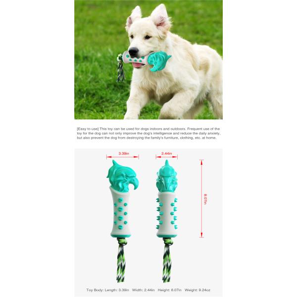 New Multifunctional Interactive Teeth-cleaning Self-playing Food Dispensing Rubber Ball Chew Aggressive Dog Chew Toy