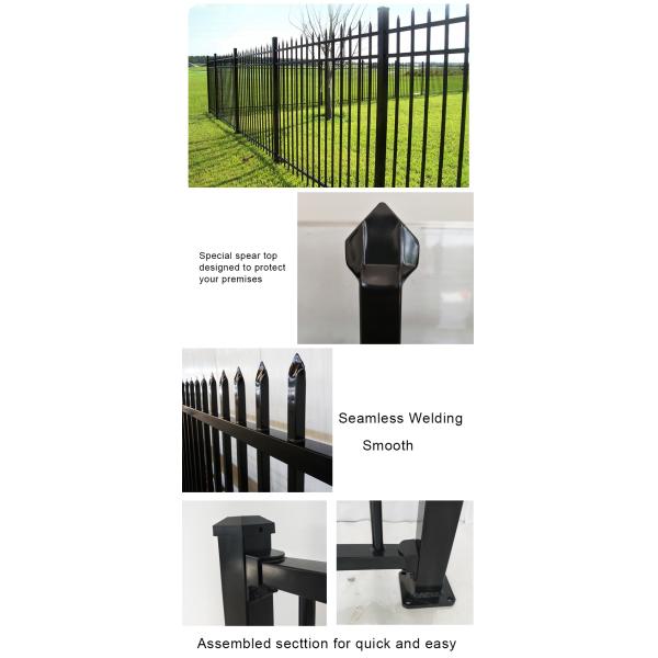 8' tall steel fence