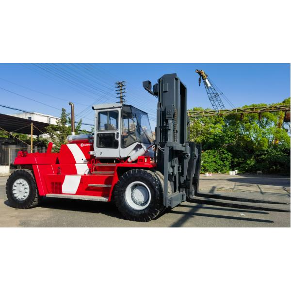 Fork Length Routine Used Kalmar 25 Ton Container Reach Stacker with Fork Positioner