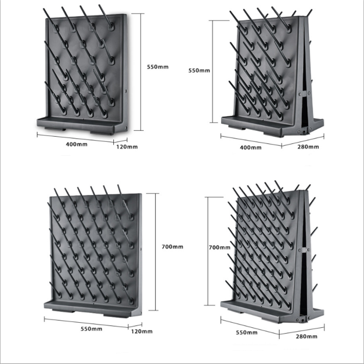 High Density PP Laboratory Pegboard Drying Rack Wall Mounted Lab Glassware Drying Rack