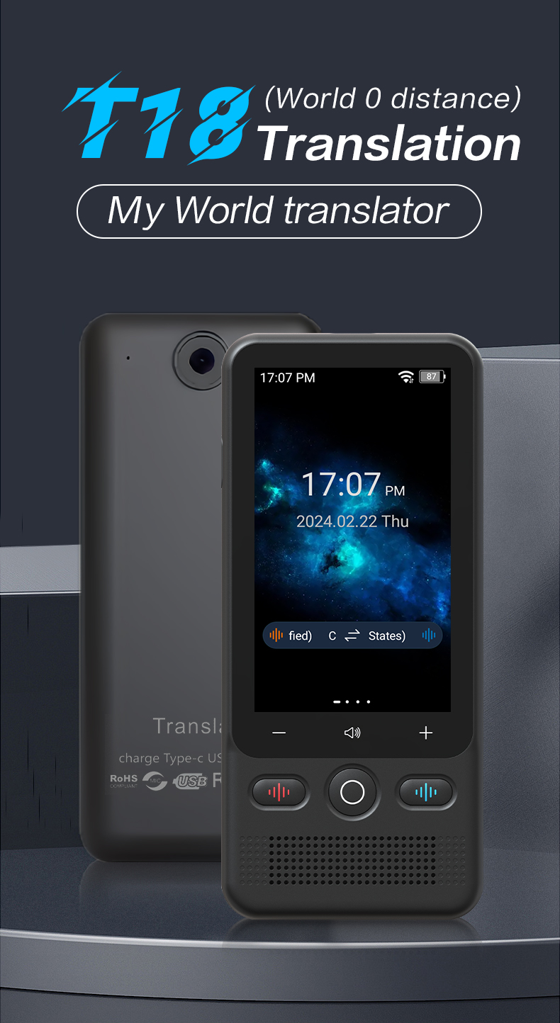 160 Languages Mini Translator Device Touch Screen Online Offline Languages Translation