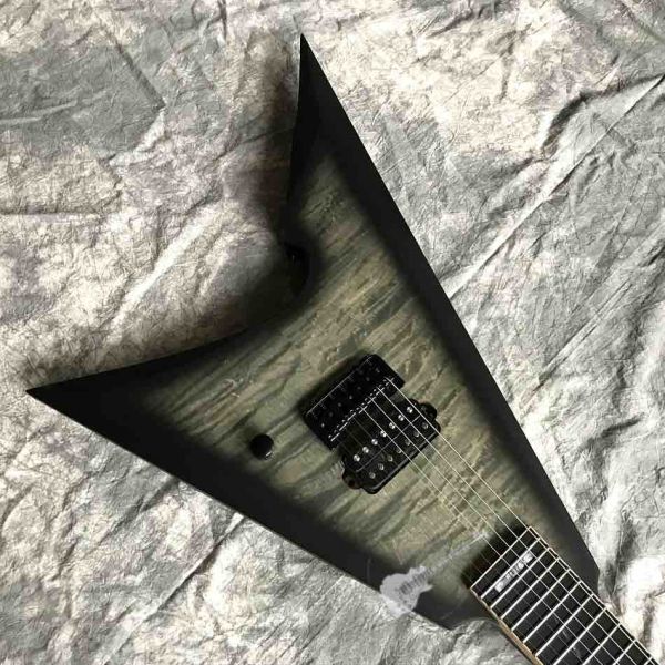 Custom 7 String Flame Cover Flame Neck Maple Binding Fingerboard Edge Side Light Point Electric Guitar