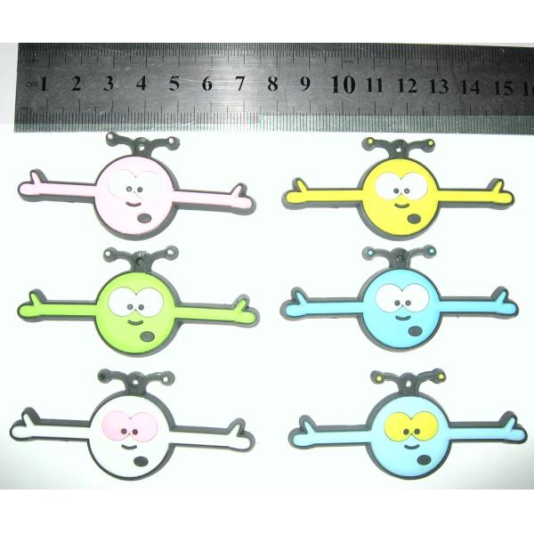 Various Shapes Multicolor Custom PVC Keychains For Gifts / Souvenir