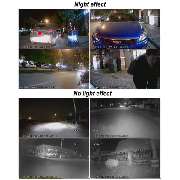 Front And Rear Mobile DVR Camera 360 View Angle 600TV Lines Resolution