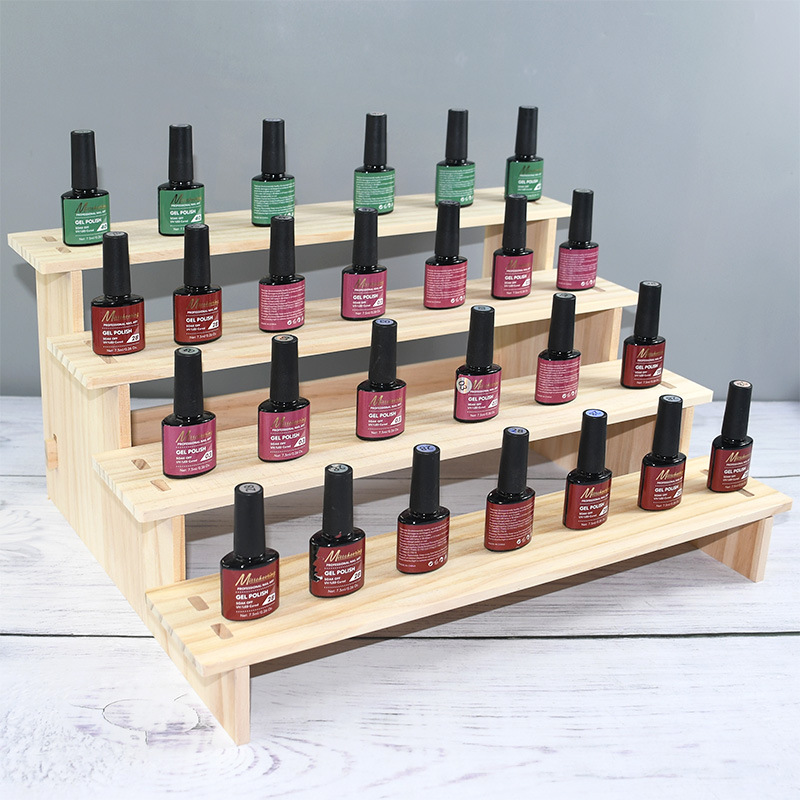 Solid Wood Multi-tier String Storage Rack Widened Ladder Hairpin Display Rack for Baby Bracelets and Hand Jewelry