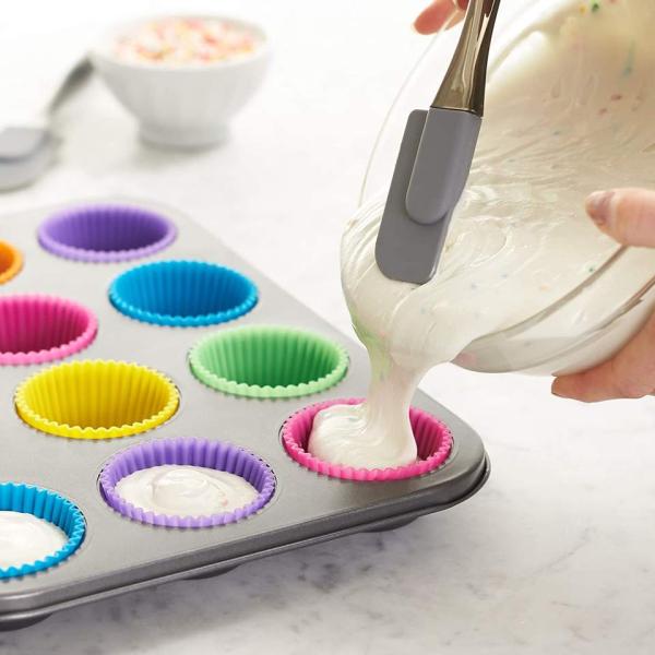 New Reusable Cupcake Silicone Molds Non Stick And Easy To Clean