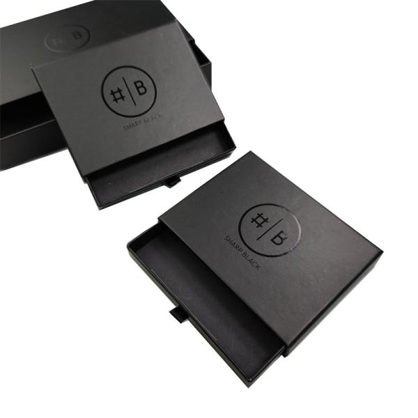 ISO9001 Qualified Matte Black Necklace Boxes for Customized Packaging CMYK/PANTONE