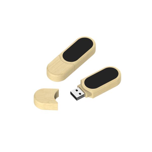 LED Light Wooden USB Flash Drive Fast Speed When Usb Reading At Computer Will Shiny