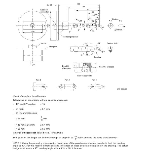 IEC 60601-1 Figure 6 Standard test finger