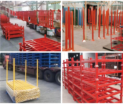 A19: Foldable Stacking rack Demountable Stacking rack for Canvas Textile Rolls Fabric Stackable Rack