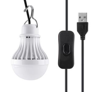 China 5W USB Switch Dimmable LED Light Bulbs Portable Hook Design For Camping on sale