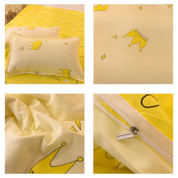 Polyester Bedding Set in Customized Color with Flat Sheet Duvet Cover and Pillowcase