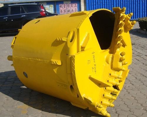 Rotary Bored Piles Construction Machine Parts , Cemented Tungsten Carbide Drill Bit
