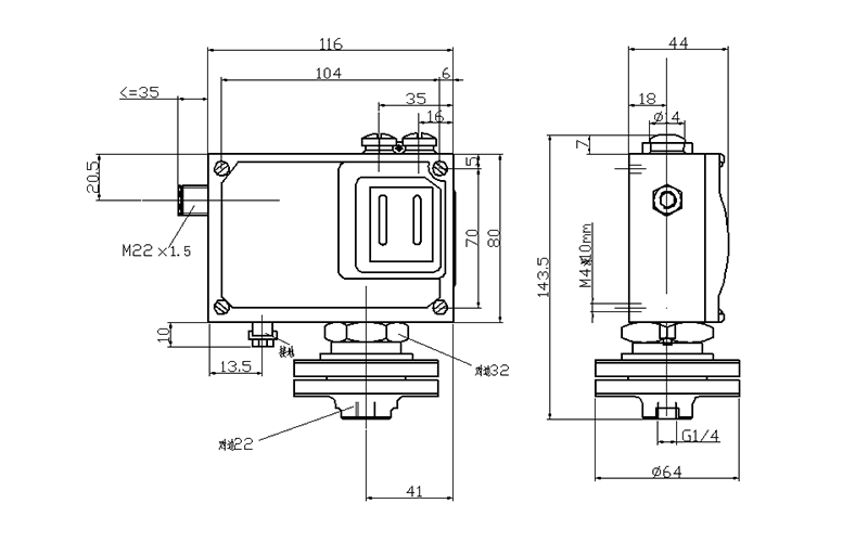 TL0002 Water Pressure Switch Micro Pressure Pressure Controller