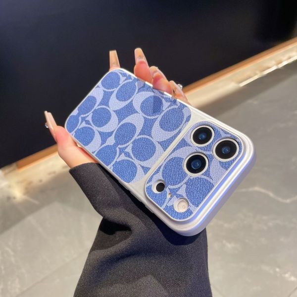 Full Coverage Coach Leather iPhone 17 Pro Max Case