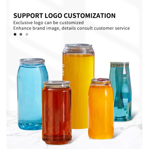 Lightweight PET Plastic Beverage Bottles 200ml With Pull Tab For Juice Soda Water