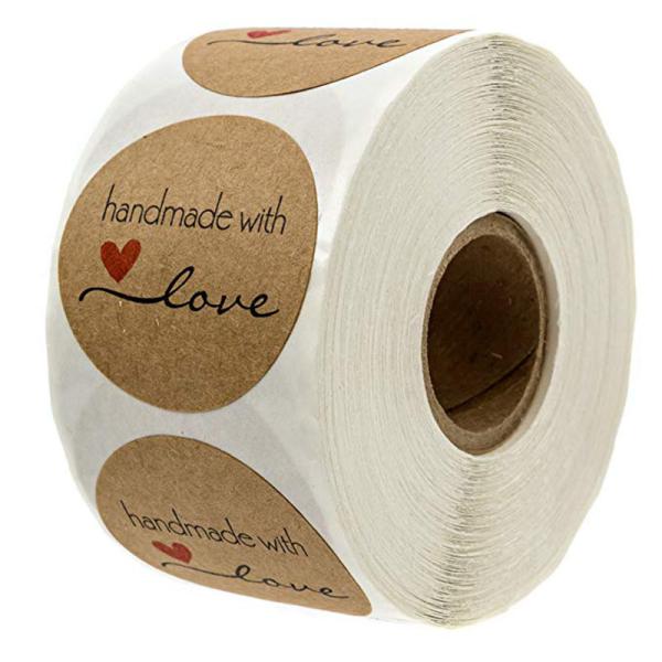 Silk Screen Printing Kraft Paper Self Adhesive Sticky Labels