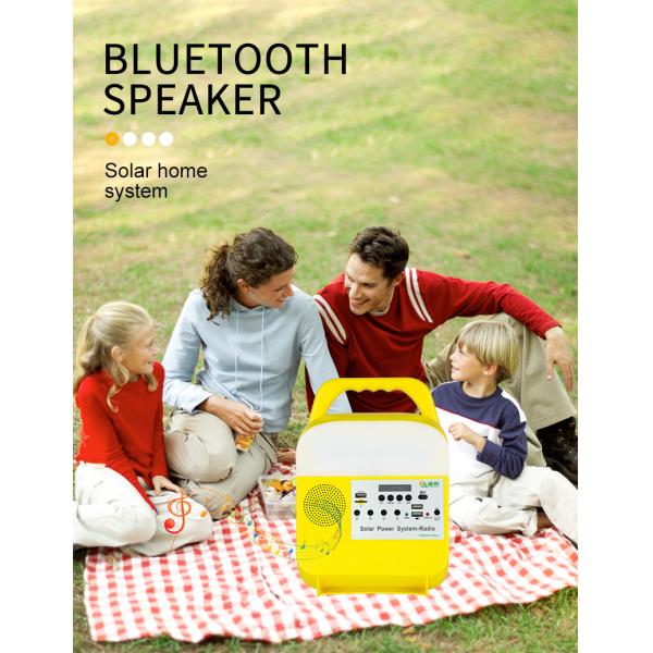 Mini Portable Solar Charging Station Solar Powered Lighting Radios System Kit For Home Use with fan