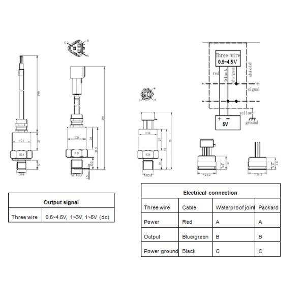 Auto Industrial Pressure Transmitter , High Accuracy Pressure Sensor High Reliability