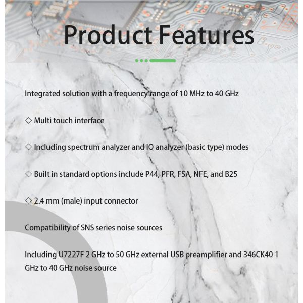 Keysight N8976B Noise Figure Analyzer with Multi-Touch Interface and 10 MHz to 40 GHz Range Compatible with SNS Series