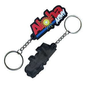 China PMS Custom Pvc Key Chain 2D 3D Waterproof With 1pc 4 Link Chain Metal Ring on sale