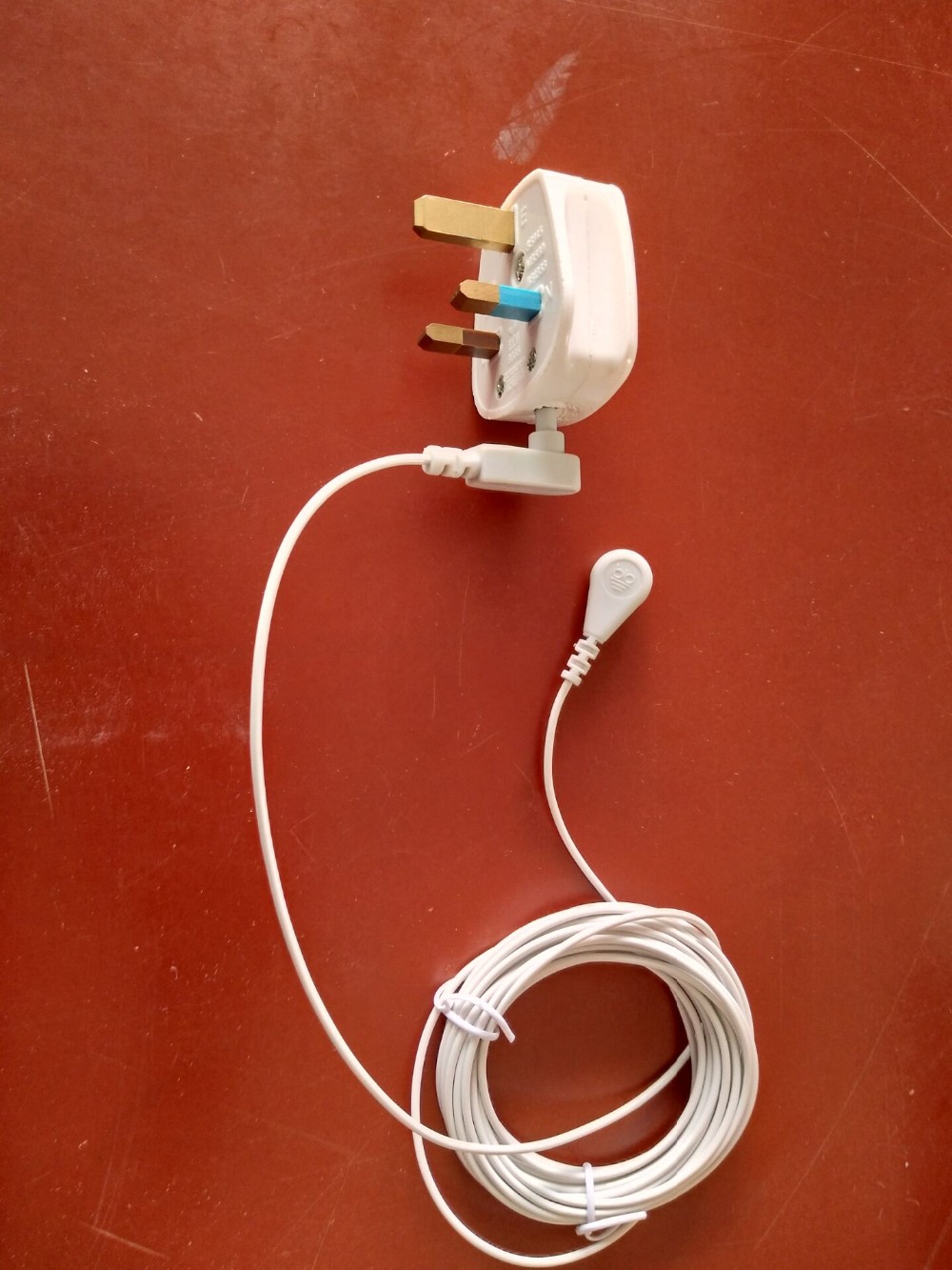 15ft White PU Straight Earthing Grounding Cable Bed Sheet Earthing Mat Replacement for Grounding Devices