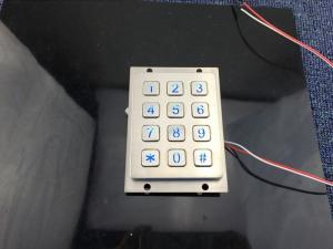 Quality 3*4 brushed keys 12 digit keypad metal numerical keyboard for access controls for sale
