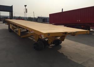 China Mn Steel 3 Axles Flatbed Cargo Trailer Carrying 30t Heavy Goods on sale