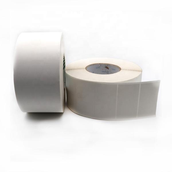 Blank Waterproof Direct Thermal Labels Rectangle Custom White
