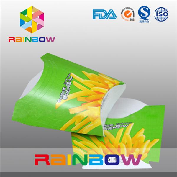 Fold Down Small French Fries Packaging Box Recycle , Eco Friendly
