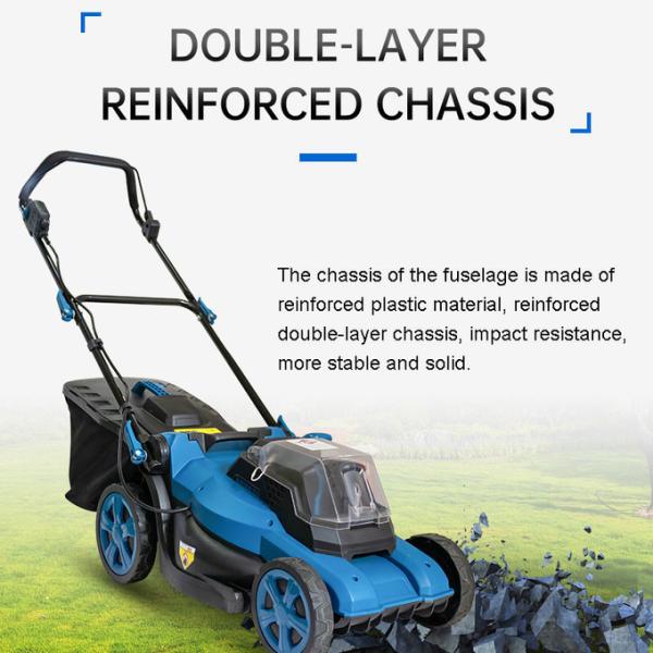 Cordless Push Electric Lawn Mower Foldable With 45L Bagger