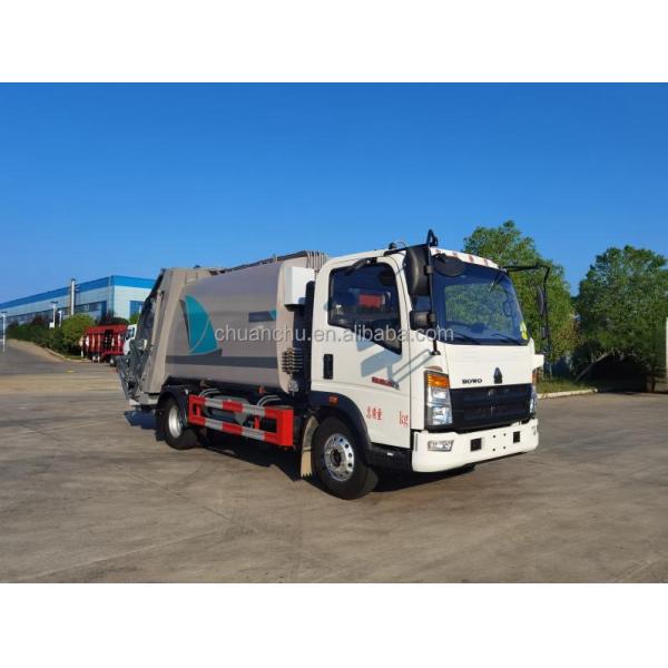HOWO 8 Weichai 140HP Compression Garbage Truck Custom's Requirement Post-Loading Truck with Manual Transmission Type