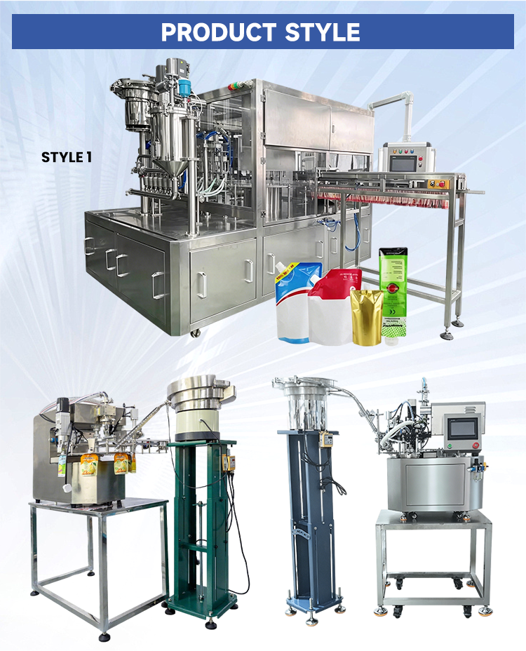 Automatic Liquid Premade Bag Packaging Machine Detergent Laundry Doypack Spout Pouch Filling Capping Machine